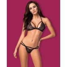Ажурный комплект с эластичными лентами на лифе и трусиках, L/XL. Нет в наличии Ажурный комплект с эластичными лентами на лифе и трусиках, L/XL