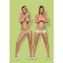 Трусики-шорты и стринги Obsessive Lacea зеленые, S\M. Нет в наличии Трусики-шорты и стринги Obsessive Lacea зеленые, S\M