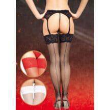 Чулки-Сетка Soft Line с кружевной резинкой черные, L. Нет в наличии Чулки-Сетка Soft Line с кружевной резинкой черные, L