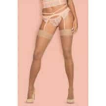 Чулки Obsessive S 800 stockings Nude, Телесный, L/XL. Нет в наличии Чулки Obsessive S 800 stockings Nude, Телесный, L/XL