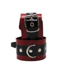 Наручники с заклепками лакированные Подиум, красные. Нет в наличии Наручники с заклепками лакированные Подиум, красные