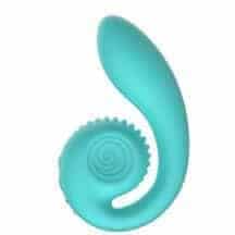 Вагинально-клиторальный вибратор SVibe Gizi, бирюзовый Вагинально-клиторальный вибратор SVibe Gizi, бирюзовый