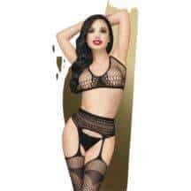 Комплект Penthouse Smoking Gun топ и чулки с поясом XL, черный. Нет в наличии Комплект Penthouse Smoking Gun топ и чулки с поясом XL, черный