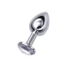 Анальная пробка ToyFa Metal с бесцветным кристалом 7.5 см, серебристый. Нет в наличии Анальная пробка ToyFa Metal с бесцветным кристалом 7.5 см, серебристый