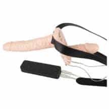 Страпон с вагинальной стимуляцией Orion Strap On Duo, телесный Страпон с вагинальной стимуляцией Orion Strap On Duo, телесный