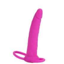 Насадка на пенис для двойного проникновения CalExotics Love Rider, розовая