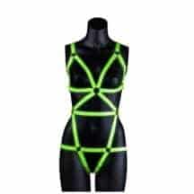 Сбруя люминесцентная женская Shots Ouch! L/XL, зеленая Сбруя люминесцентная женская Shots Ouch! L/XL, зеленая