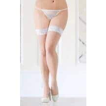 Чулки Soft Line в крупную сетку белые, XXXL. Нет в наличии Чулки Soft Line в крупную сетку белые, XXXL