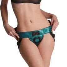 Трусики для страпона Strap-on-me Leatherette Harness Curious OS, зеленые Трусики для страпона Strap-on-me Leatherette Harness Curious OS, зеленые