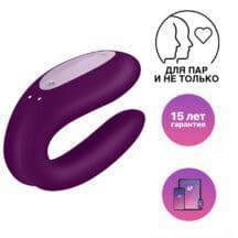 Вибратор для пар Satisfyer Double Joy, фиолетовый. Нет в наличии Вибратор для пар Satisfyer Double Joy, фиолетовый