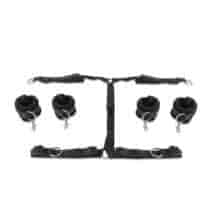 Набор фиксаторов для рук и ног Пикантные штучки, черный. Нет в наличии Набор фиксаторов для рук и ног Пикантные штучки, черный