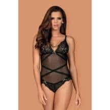 Боди Obsessive Bondea teddy, Чёрный, L/XL Боди Obsessive Bondea teddy, Чёрный, L/XL