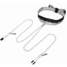 Ошейник с зажимами для сосков Fifty Shades of Grey Play Nice, серебристый Ошейник с зажимами для сосков Fifty Shades of Grey Play Nice, серебристый