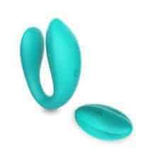 Вибратор для пар с пультом ДУ Winyi Helen, бирюзовый. Нет в наличии Вибратор для пар с пультом ДУ Winyi Helen, бирюзовый