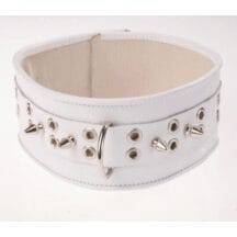 Ошейник с шипами широкий белый. Нет в наличии Ошейник с шипами широкий белый