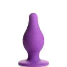 Мягкая анальная пробка XR Brands Squeeze-It Tapered Medium, фиолетовая. Нет в наличии Мягкая анальная пробка XR Brands Squeeze-It Tapered Medium, фиолетовая