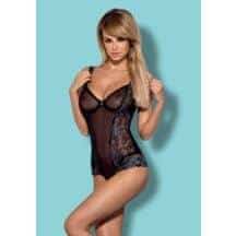 Боди полупрозрачное с узором по бокам Obsessive Amanta, L\XL. Нет в наличии Боди полупрозрачное с узором по бокам Obsessive Amanta, L\XL