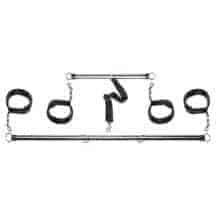 Набор для фиксации Pipedream Spread 'em Bar and Cuff Set, серебристый Набор для фиксации Pipedream Spread 'em Bar and Cuff Set, серебристый