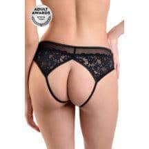 Трусики с доступом Erolanta Magali 50-52, черные Трусики с доступом Erolanta Magali 50-52, черные
