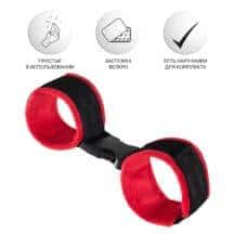 Наножники Anonymo by Toyfа на коротком креплении-пряжке, черно-красные. Нет в наличии Наножники Anonymo by Toyfа на коротком креплении-пряжке, черно-красные