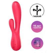 Вибратор-кролик Satisfyer Mono Flex, красный. Нет в наличии Вибратор-кролик Satisfyer Mono Flex, красный