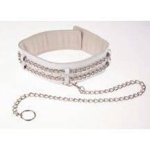Ошейник с цепью белый. Нет в наличии Ошейник с цепью белый