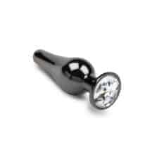 Анальная пробка маленькая Пикантные Штучки с бесцветным кристаллом, серебристая, 8.5 см. Нет в наличии Анальная пробка маленькая Пикантные Штучки с бесцветным кристаллом, серебристая, 8.5 см