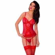 Корсет и стринги SoftLine Collection Daria, красный, M. Нет в наличии Корсет и стринги SoftLine Collection Daria, красный, M