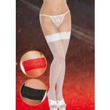 Чулки Soft Line на кружевной резинке белые, XXL. Нет в наличии Чулки Soft Line на кружевной резинке белые, XXL