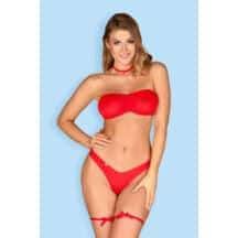 Комплект Obsessive Kissmas set, Красный, S/M Комплект Obsessive Kissmas set, Красный, S/M