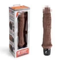 Вибратор PowerCocks Girthy 8" реалистичный, шоколадный Вибратор PowerCocks Girthy 8" реалистичный, шоколадный