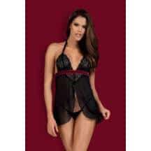 Сорочка Obsessive Rossita babydoll, Чёрный, L/XL Сорочка Obsessive Rossita babydoll, Чёрный, L/XL