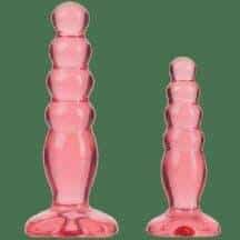 Анальные пробки Doc Johnson Crystal Jellies Trainer 2 шт, розовые. Нет в наличии Анальные пробки Doc Johnson Crystal Jellies Trainer 2 шт, розовые