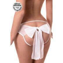 Трусики с доступом и бантом Erolanta Mia, белые, 46-48. Нет в наличии Трусики с доступом и бантом Erolanta Mia, белые, 46-48