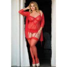 Корсет с пажами SoftLine Collection Dafne и стринги, красный, ХL. Нет в наличии Корсет с пажами SoftLine Collection Dafne и стринги, красный, ХL