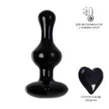 Анальная пробка Sexus Glass, черная. Нет в наличии Анальная пробка Sexus Glass, черная