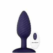 Анальная вибропробка Evolved Zero Tolerance Wicked Twister и пультом ДУ, синяя Анальная вибропробка Evolved Zero Tolerance Wicked Twister и пультом ДУ, синяя