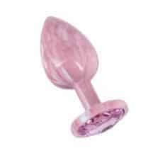 Анальная пробка Kanikule S, розовая с розовым кристаллом Анальная пробка Kanikule S, розовая с розовым кристаллом