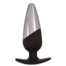 Анальная пробка CalExotics Executive Pro, серебристо-черная. Нет в наличии Анальная пробка CalExotics Executive Pro, серебристо-черная