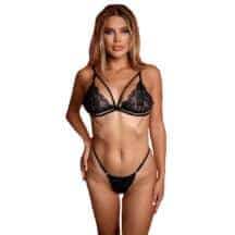 Комплект белья Amor El Pura бюстгальтер и стринги S/M, черный Комплект белья Amor El Pura бюстгальтер и стринги S/M, черный