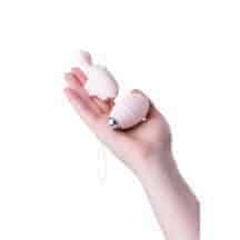 Виброяйцо и вибронасадка на палец Jos Vita, пудровые Виброяйцо и вибронасадка на палец Jos Vita, пудровые