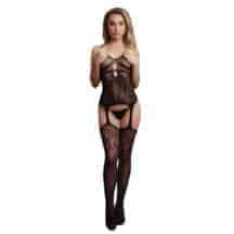 Чулок на тело со стразами Shots Le Desir S/L, черный Чулок на тело со стразами Shots Le Desir S/L, черный