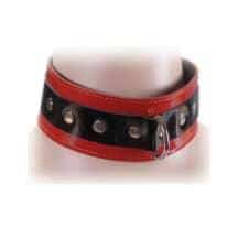 Ошейник широкий, лакированный Подиум, чёрно-красный. Нет в наличии Ошейник широкий, лакированный Подиум, чёрно-красный