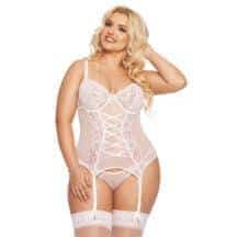 Корсет и стринги Softline Collection Brenda, белый XL. Нет в наличии Корсет и стринги Softline Collection Brenda, белый XL