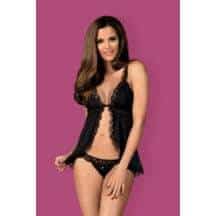 Сорочка Obsessive Arisha babydoll, Чёрный, L/XL. Нет в наличии Сорочка Obsessive Arisha babydoll, Чёрный, L/XL