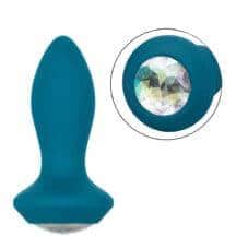 Анальная вибропробка CalExotics Power Gem Petite, голубая с разноцветным кристаллом Анальная вибропробка CalExotics Power Gem Petite, голубая с разноцветным кристаллом