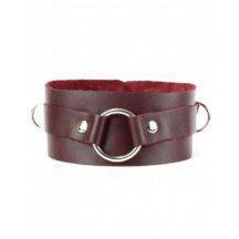 Ошейник с кольцом BDSM Арсенал Lady's Arsenal, бордовый Ошейник с кольцом BDSM Арсенал Lady's Arsenal, бордовый