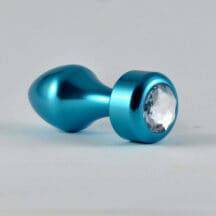 Анальная пробка LoveToys Aluminium Blue Diamond с белым кристаллом, голубая. Нет в наличии Анальная пробка LoveToys Aluminium Blue Diamond с белым кристаллом, голубая