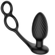 Вибропробка с ротацией Nexus Tornado с двойным кольцом и пульом ДУ, черная Вибропробка с ротацией Nexus Tornado с двойным кольцом и пульом ДУ, черная