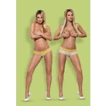 Трусики-шорты и стринги Obsessive Lacea желтые, S\M. Нет в наличии Трусики-шорты и стринги Obsessive Lacea желтые, S\M